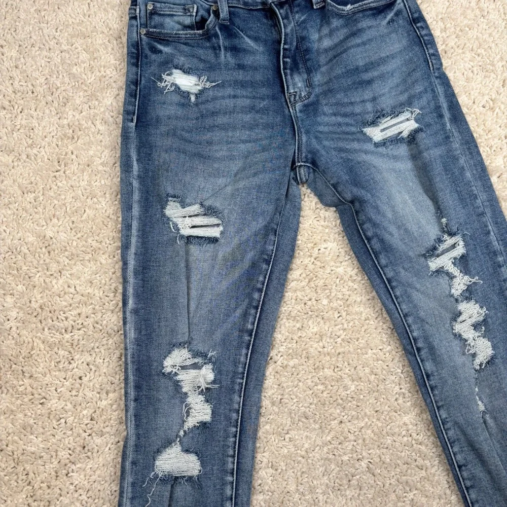 PETRA 153 Women's‎ Blue Distressed High Rise Skinny Jeans Size 29